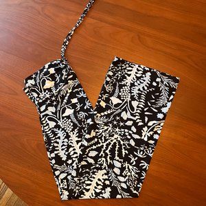 J. McLaughlin Dress M Tie Neck Halter Floral